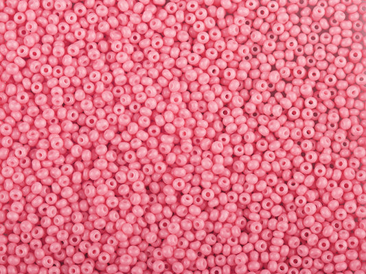 1 kg Preciosa Ornela Seed Beads Coated, Round Hole, Loose, Pink 3 Dyed Chalkwhite (03691), Glass, Czech Republic, OUTLET