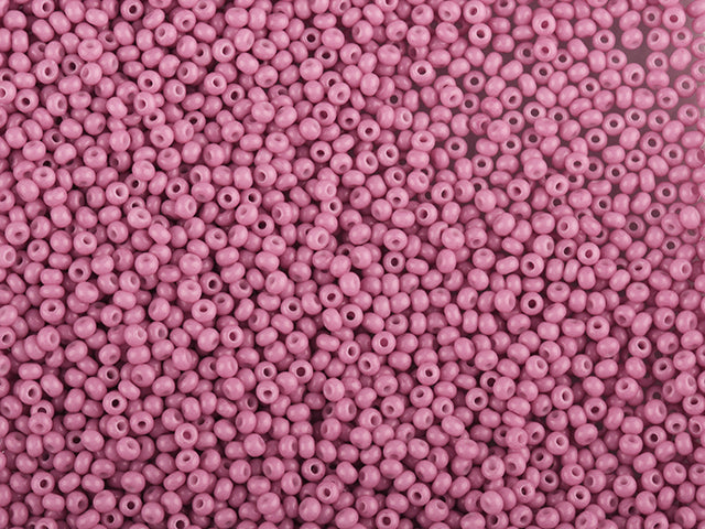 1 kg Preciosa Ornela Seed Beads Coated, Round Hole, Loose, Pink 3 Dyed Chalkwhite (03693), Glass, Czech Republic, OUTLET