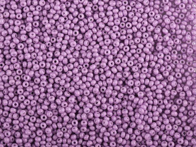 Wholesale (1kg / 500g) Preciosa Ornela Seed Beads Coated, Round Hole, Loose, Violet 3 Dyed Chalkwhite (03695), Glass, Czech Republic, OUTLET