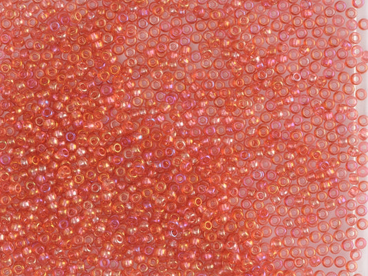 Wholesale (1kg / 500g) Preciosa Ornela Seed Beads Coated, Round Hole, Loose, Pink Dyed Crystal, Rainbow (07122), Glass, Czech Republic, OUTLET