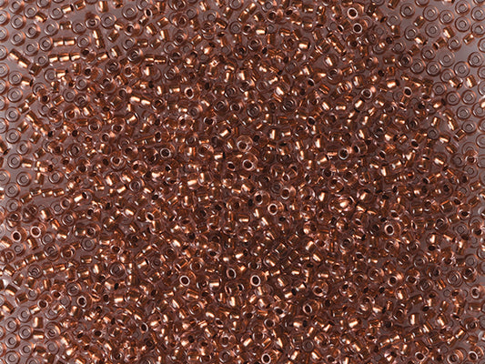 1 kg プレシオサ オルネラ シードビーズ コーティング 丸穴 ルース ピンク染めクリスタル 銅裏地 (07512) ガラス チェコ共和国 アウトレット