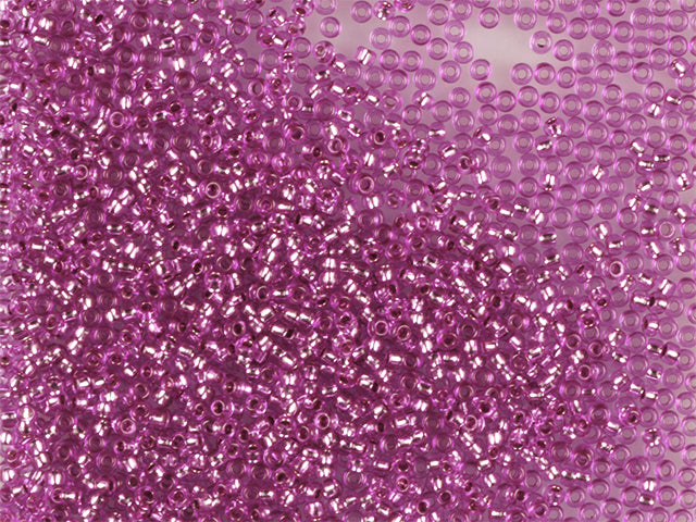 1 kg Preciosa Ornela Seed Beads Coated, Round Hole, Loose, Violet Dyed Crystal, Silver Lined (08225), Glass, Czech Republic, OUTLET