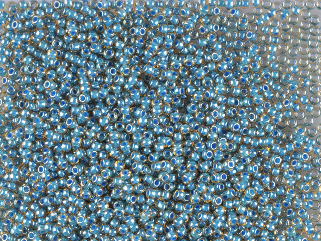 1 kg Preciosa Ornela Drops Teardrop Beads Coated, Round Hole, Loose, Lt. Topaz, Colour Lined Blue, Sfinx (11337), Glass, Czech Republic, OUTLET