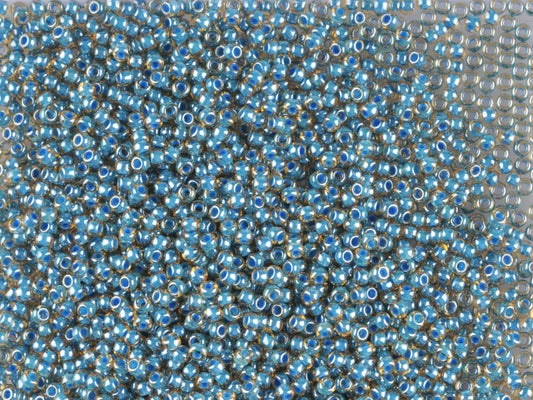 1 kg Preciosa Ornela Drops Teardrop Beads Coated, Round Hole, Loose, Lt. Topaz, Colour Lined Blue, Sfinx (11337), Glass, Czech Republic, OUTLET