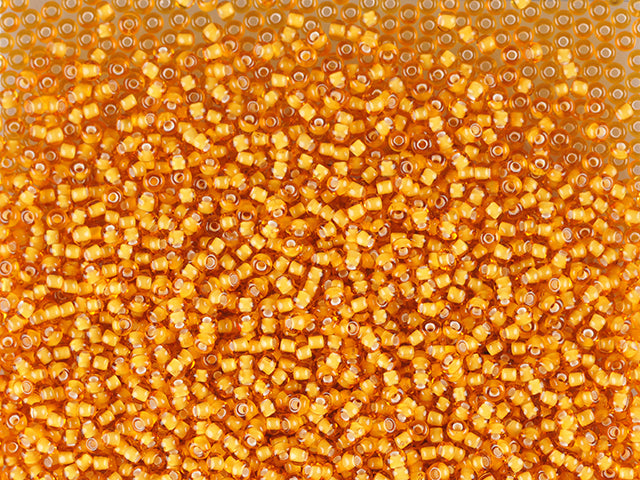 1 kg プレシオサ オルネラ シードビーズ コーティング済み、丸穴、ルース、トパーズ、カラーライニング チョークホワイト; プレシオサ ホワイトライニング (15076)、ガラス、チェコ共和国、アウトレット