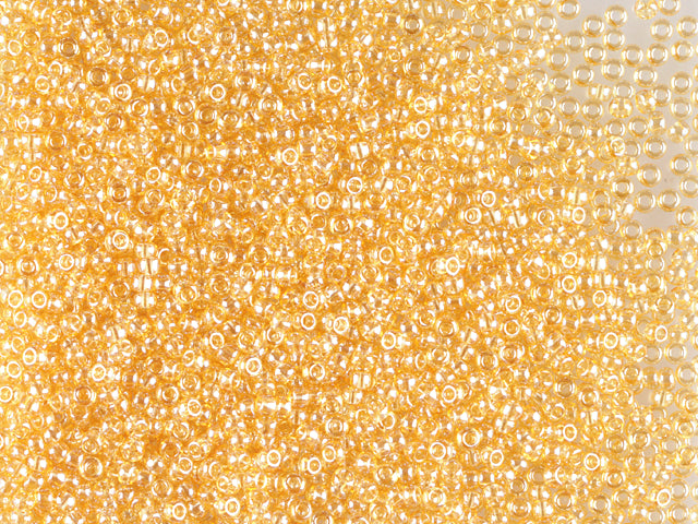 1 kg Preciosa Ornela Seed Beads Coated, Round Hole, Loose, Lt. Topaz, Sfinx (16020), Glass, Czech Republic, OUTLET