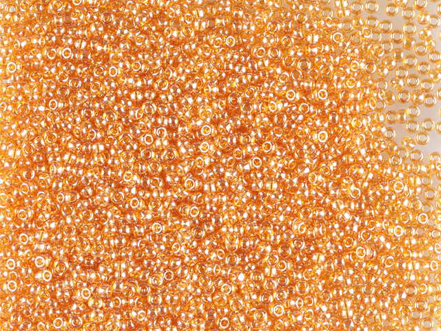 1 kg Preciosa Ornela Seed Beads Coated, Round Hole, Loose, Topaz, Sfinx (16070), Glass, Czech Republic, OUTLET