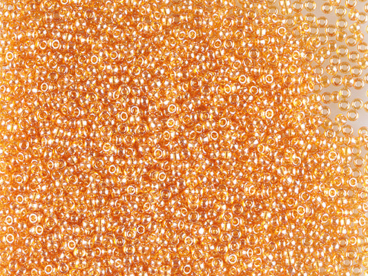 1 kg Preciosa Ornela Seed Beads Coated, Round Hole, Loose, Topaz, Sfinx (16070), Glass, Czech Republic, OUTLET