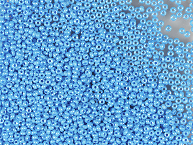 1 kg Preciosa Ornela Seed Beads Coated, Round Hole, Loose, Blue-Green Dyed Chalkwhite, Sfinx (16365), Glass, Czech Republic, OUTLET