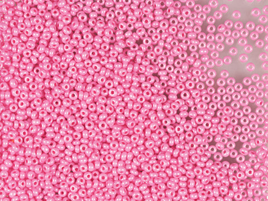 1 kg Preciosa Ornela Seed Beads Coated, Round Hole, Loose, Pink Dyed Chalkwhite, Sfinx (16398), Glass, Czech Republic, OUTLET