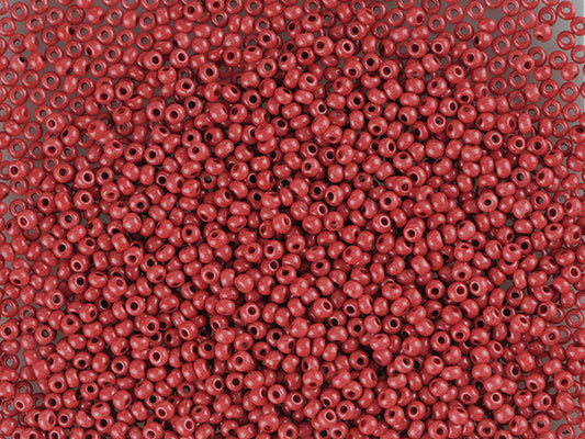Wholesale (1kg / 500g) Preciosa Ornela Seed Beads Coated, Round Hole, Loose, Brown Intensive Dyed Chalkwhite (16A18), Glass, Czech Republic, OUTLET