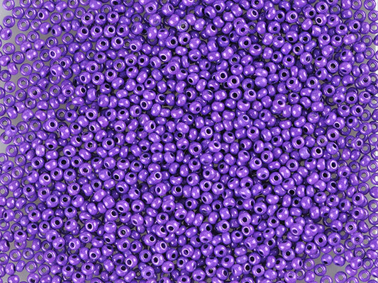 1 kg プレシオサ オルネラ シードビーズ コーティング 丸穴 ばら売り バイオレットインテンシブ染色チョークホワイト (16A28) ガラス チェコ共和国 アウトレット