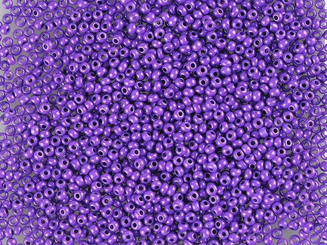 1 kg プレシオサ オルネラ シードビーズ コーティング 丸穴 ばら売り バイオレットインテンシブ染色チョークホワイト (16A28) ガラス チェコ共和国 アウトレット