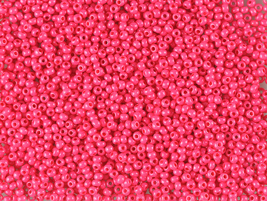 1 kg Preciosa Ornela Twin, 2 Round Holes, Loose, Pink Intensive Dyed Chalkwhite (16A77), Glass, Czech Republic, OUTLET