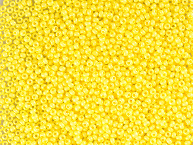 1 kg Preciosa Ornela Twin, 2 Round Holes, Loose, Yellow Intensive Dyed Chalkwhite (16A86), Glass, Czech Republic, OUTLET