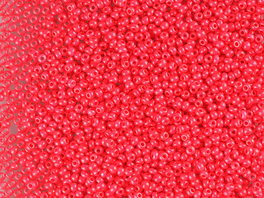 1 kg プレシオサ オルネラ シードビーズ コーティング 丸穴 ルース レッドインテンシブ染色チョークホワイト (16A98) ガラス チェコ共和国 アウトレット