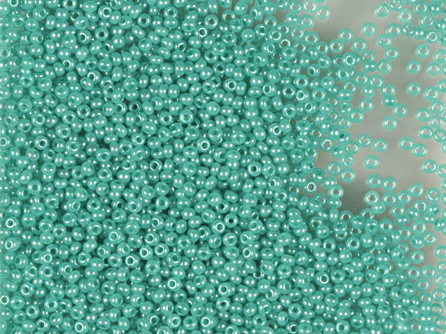 1 kg プレシオサ オルネラ シードビーズ コーティング 丸穴 ばら売り セイロングリーン (17358) ガラス チェコ共和国 アウトレット