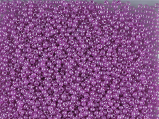 Wholesale (1kg / 500g) Preciosa Ornela Seed Beads Coated, Round Hole, Loose, Violet Metallic Dyed Alabaster (17796), Glass, Czech Republic, OUTLET