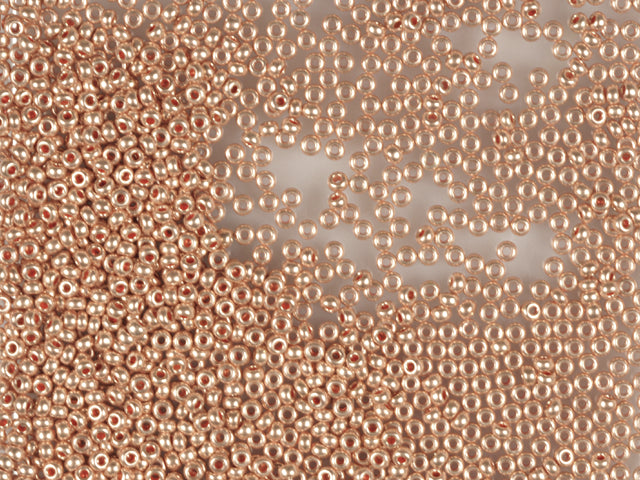 1 kg プレシオサ オルネラ シードビーズ コーティング 丸穴 ルース オレンジメタリック染色クリスタル (18589) ガラス チェコ共和国 アウトレット