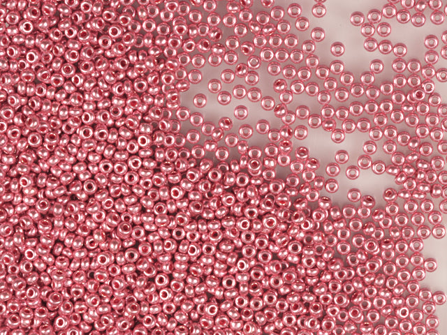 Wholesale (1kg / 500g) Preciosa Ornela Seed Beads Coated, Round Hole, Loose, Red Metallic Dyed Crystal (18598), Glass, Czech Republic, OUTLET