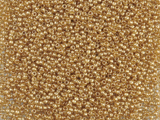 1 kg Preciosa Ornela Seed Beads Coated, Round Hole, Loose, Orange Metallic Dyed Crystal (18984), Glass, Czech Republic, OUTLET