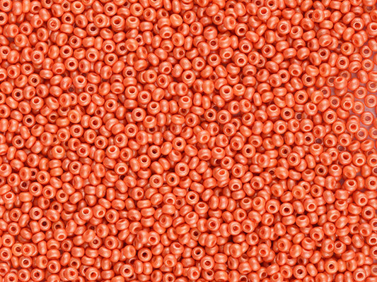 1 kg Preciosa Ornela Seed Beads Coated, Round Hole, Loose, Orange (22004), Glass, Czech Republic, OUTLET