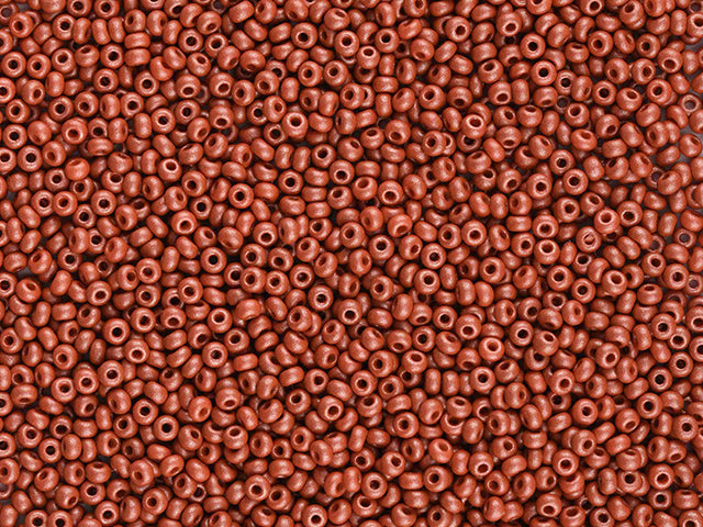 Wholesale (1kg / 500g) Preciosa Ornela Seed Beads Coated, Round Hole, Loose, Brown (22007), Glass, Czech Republic, OUTLET