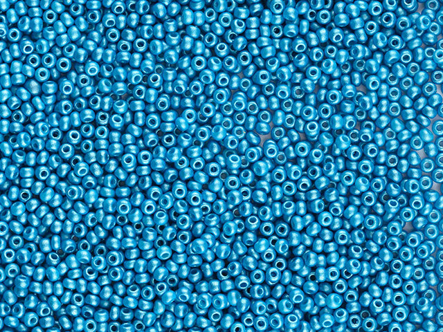 1 kg Preciosa Ornela Seed Beads Coated, Round Hole, Loose, Blue (22019), Glass, Czech Republic, OUTLET