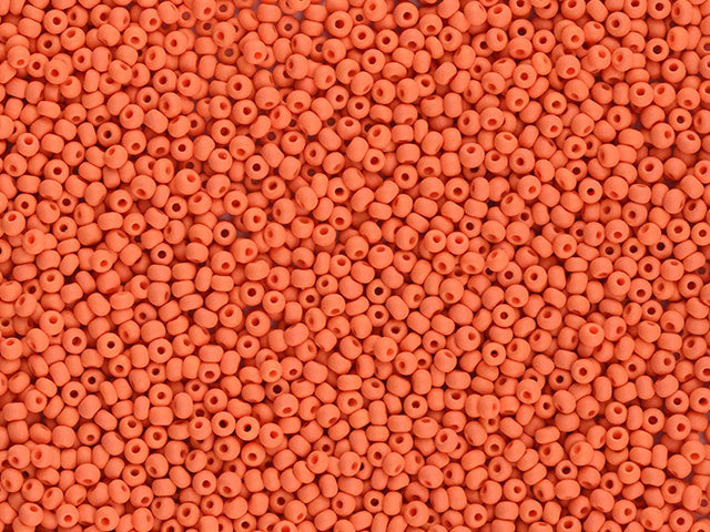 1 kg Preciosa Ornela Seed Beads Coated, Round Hole, Loose, Orange (22m04), Glass, Czech Republic, OUTLET