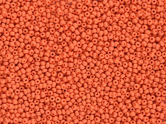 1 kg Preciosa Ornela Seed Beads Coated, Round Hole, Loose, Orange (22m04), Glass, Czech Republic, OUTLET