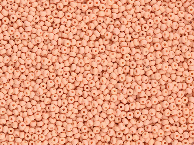 Wholesale (1kg / 500g) Preciosa Ornela Seed Beads Coated, Round Hole, Loose, Permalux Dyed Chalk, Apricot, Matt (22m05), Glass, Czech Republic, OUTLET