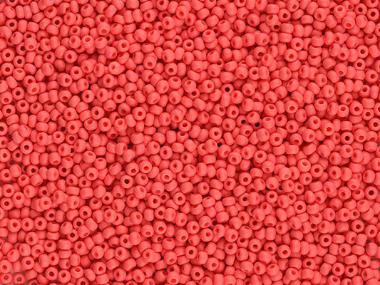 1 kg Preciosa Ornela Seed Beads Coated, Round Hole, Loose, Red (22m08), Glass, Czech Republic, OUTLET