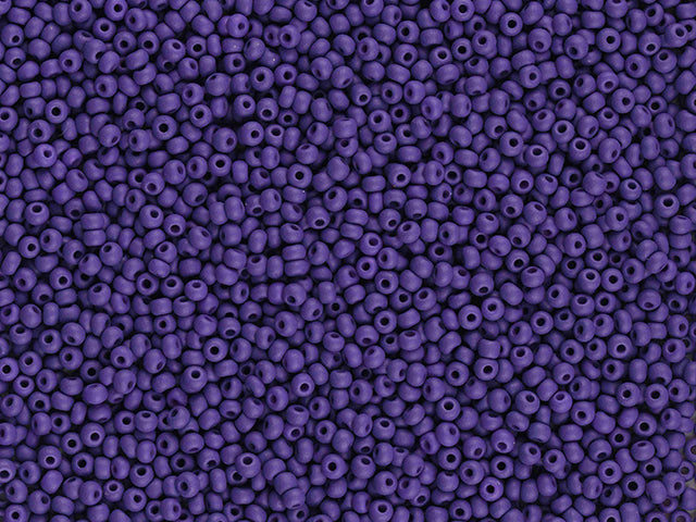 1 kg Preciosa Ornela Seed Beads Coated, Round Hole, Loose, Violet (22m15), Glass, Czech Republic, OUTLET