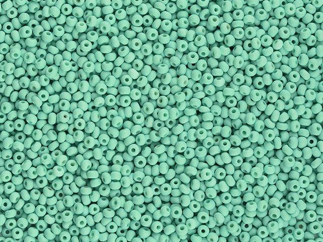 Wholesale (1kg / 500g) Preciosa Ornela Seed Beads Coated, Round Hole, Loose, Permalux Dyed Chalk, Mint, Matt (22m16), Glass, Czech Republic, OUTLET