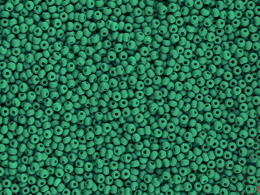 1 kg Preciosa Ornela Seed Beads Coated, Round Hole, Loose, Green (22m17), Glass, Czech Republic, OUTLET