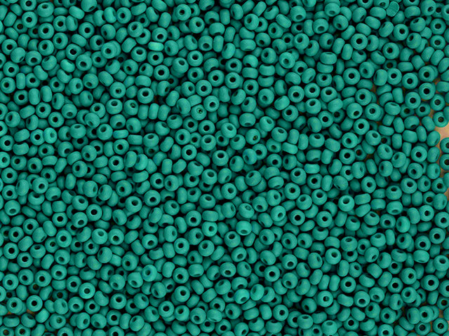 1 kg Preciosa Ornela Seed Beads Coated, Round Hole, Loose, Green (22m18), Glass, Czech Republic, OUTLET