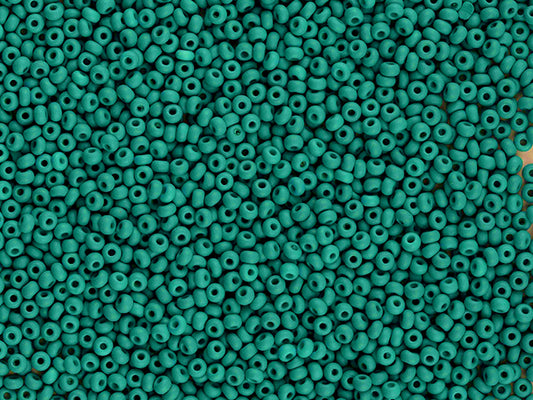 1 kg Preciosa Ornela Seed Beads Coated, Round Hole, Loose, Green (22m18), Glass, Czech Republic, OUTLET