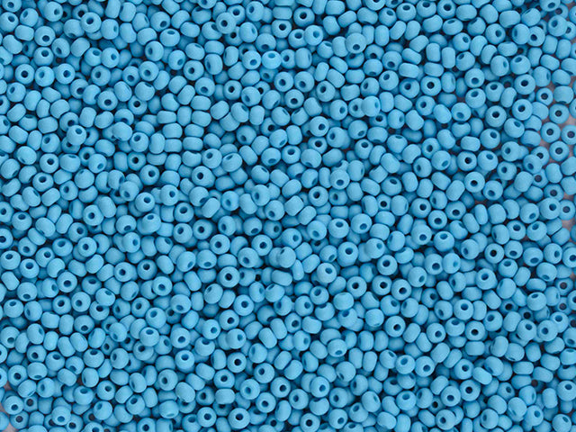 1 kg Preciosa Ornela Seed Beads Coated, Round Hole, Loose, Blue (22m19), Glass, Czech Republic, OUTLET