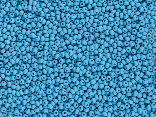 1 kg Preciosa Ornela Seed Beads Coated, Round Hole, Loose, Blue (22m19), Glass, Czech Republic, OUTLET