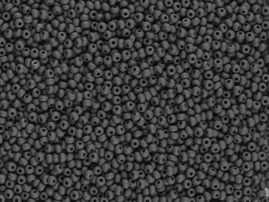 1 kg Preciosa Ornela Seed Beads Coated, Round Hole, Loose, Gray (22m22), Glass, Czech Republic, OUTLET