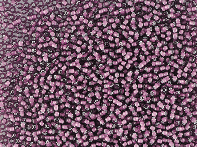 プレシオサ オルネラ シードビーズ コーティング 1kg ラウンドホール ルース ライトアメジスト カラーライン チョークホワイト (25066) ガラス チェコ共和国 アウトレット
