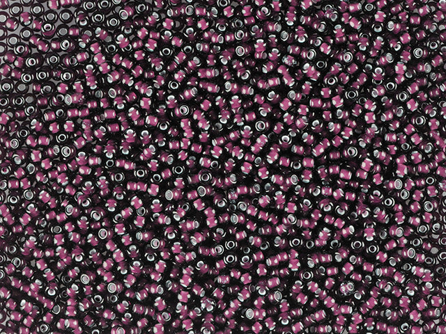 1 kg Preciosa Ornela Seed Beads Coated, Round Hole, Loose, Lt. Amethyst, Colour Lined Chalkwhite (25086), Glass, Czech Republic, OUTLET