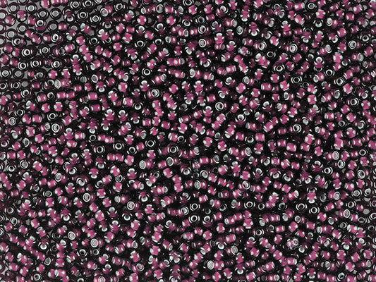 1 kg Preciosa Ornela Seed Beads Coated, Round Hole, Loose, Lt. Amethyst, Colour Lined Chalkwhite (25086), Glass, Czech Republic, OUTLET