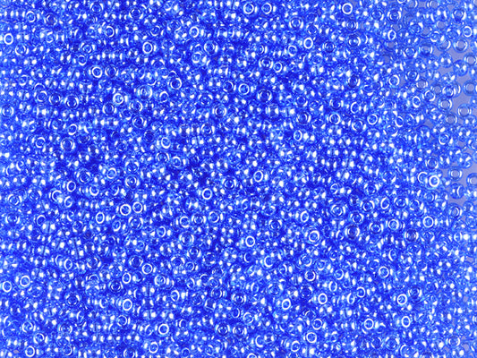 1 kg Preciosa Ornela Seed Beads Coated, Round Hole, Loose, Lt. Sapphire, Sfinx (36030), Glass, Czech Republic, OUTLET