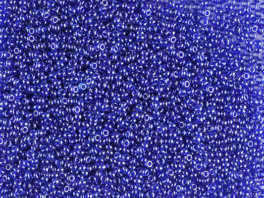 Wholesale (1kg / 500g) Preciosa Ornela Seed Beads Coated, Round Hole, Loose, Dark Sapphire, Sfinx (36100), Glass, Czech Republic, OUTLET