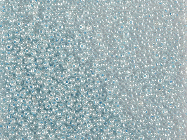 1 kg Preciosa Ornela Seed Beads Coated, Round Hole, Loose, Ceylon Blue (37132), Glass, Czech Republic, OUTLET