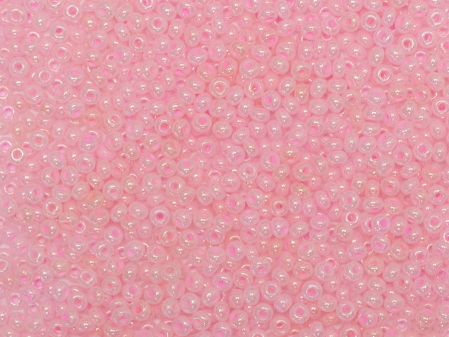 1 kg Preciosa Ornela Seed Beads Coated, Round Hole, Loose, Ceylon Pink (37173), Glass, Czech Republic, OUTLET