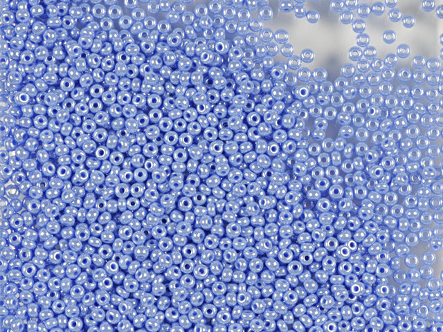 Wholesale (1kg / 500g) Preciosa Ornela Seed Beads Coated, Round Hole, Loose, Opaque Blue, Sfinx (38020), Glass, Czech Republic, OUTLET