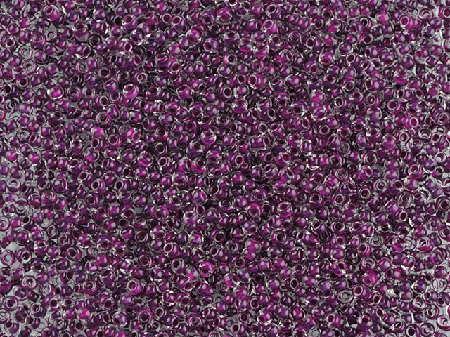 1 kg プレシオサ オルネラ シードビーズ コーティング ラウンドホール ルース ク​​リスタル カラーライン バイオレット (38029) ガラス チェコ共和国 アウトレット