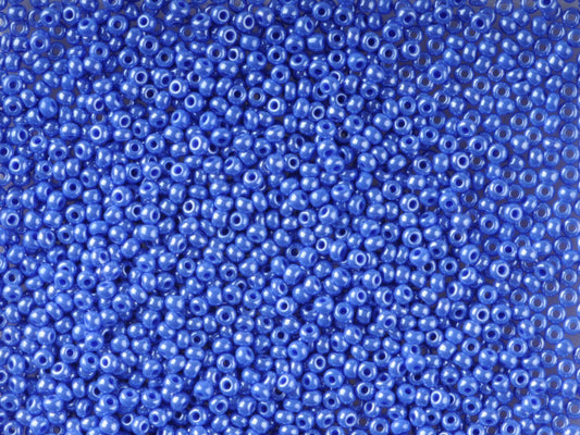 Wholesale (1kg / 500g) Preciosa Ornela 3-Cut Rocaille, Round Hole, Loose, Opaque Blue, Sfinx (38040), Glass, Czech Republic, OUTLET